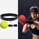 Head-Mounted Boxing Speed Reaction Ball Home Fighting Vent Ball, Specification: Yellow Basic+Storage Bag