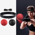 Head-Mounted Boxing Speed Reaction Ball Home Fighting Vent Ball, Specification: Red + Black Combination+Storage Bag