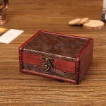 Wooden Vintage Jewelry Box Sorage And Shooting Props, Size: 14.5×11.5×6.5cm(6010A Grass Flower)
