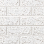5 PCS 3D Stereo Self-Adhesive Foam Brick Wall Stickers Waterproof And Moisture-Proof Wipeable Stickers, Specification: Strong Glue White 70x77cm