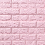 5 PCS 3D Stereo Self-Adhesive Foam Brick Wall Stickers Waterproof And Moisture-Proof Wipeable Stickers, Specification: Nano-thick Light Pink 70x77cm
