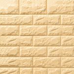 5 PCS 3D Stereo Self-Adhesive Foam Brick Wall Stickers Waterproof And Moisture-Proof Wipeable Stickers, Specification: Nano-thick Beige 70x77cm