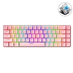T8 68 Keys Mechanical Gaming Keyboard RGB Backlit Wired Keyboard, Cable Length:1.6m(Pink Green Shaft)