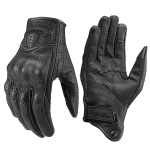 GHOST RACING GR-ST06 Breathable Touch Screen Motorcycle Riding Leather Gloves Anti-Fall Locomotive Gloves, Size: M(Black)