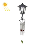 Solar Metal Aluminum Tube Wind Chime Lamp Outdoor Garden Decorative Lamp(Warm White Light)