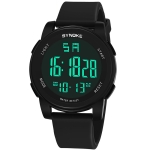 SYNOKE 9002 Men Outdoor Waterproof Sports Watch Multifunctional Luminous Digital Watch(Black)