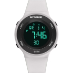 SYNOKE 9199 Student Waterproof Luminous LED Electronic Watch(White)
