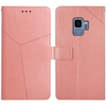 For Samsung Galaxy S9 Y Stitching Horizontal Flip Leather Case with Holder & Card Slots & Wallet & Photo Frame(Rose Gold)