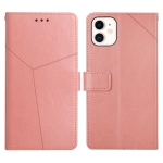 Y Stitching Horizontal Flip Leather Phone Case with Holder & Card Slots & Wallet & Photo Frame For iPhone 11(Rose Gold)