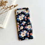 For Samsung Galaxy Z Flip Small Floral Shockproof PC + Water Paste Folding Phone Protective Case(Black Orchid)