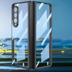 For Samsung Galaxy Z Fold3 5G GKK Integrated Electroplating + Glass Full Coverage Phone Case(Black)