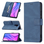 For Xiaomi Redmi 9 Magnetic Clasp RFID Blocking Anti-Theft Leather Case with Holder & Card Slots & Wallet(Blue)
