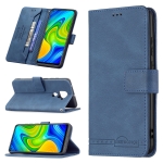For Xiaomi Redmi Note 9 / 10X 4G Magnetic Clasp RFID Blocking Anti-Theft Leather Case with Holder & Card Slots & Wallet(Blue)