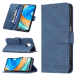 For Xiaomi Redmi Note 9 Pro Magnetic Clasp RFID Blocking Anti-Theft Leather Case with Holder & Card Slots & Wallet(Blue)