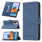 For Xiaomi Redmi Note 10 Pro Magnetic Clasp RFID Blocking Anti-Theft Leather Case with Holder & Card Slots & Wallet(Blue)