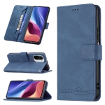 For Xiaomi Mi 11i / Poco F3 Magnetic Clasp RFID Blocking Anti-Theft Leather Case with Holder & Card Slots & Wallet(Blue)