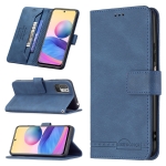 For Xiaomi Poco M3 Pro / Redmi Note 10 5G Magnetic Clasp RFID Blocking Anti-Theft Leather Case with Holder & Card Slots & Wallet(Blue)
