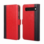 For Google Pixel 6 Ostrich Texture Horizontal Flip Leather Phone Case with Holder & Card Slots & Wallet(Red)