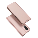 For Samsung Galaxy A13 5G DUX DUCIS Skin Pro Series Horizontal Flip Leather Phone Case with Holder & Card Slots(Rose Gold)