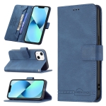 Magnetic Clasp RFID Blocking Anti-Theft Leather Case with Holder & Card Slots & Wallet For iPhone 13 mini(Blue)
