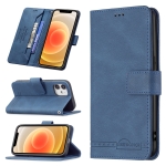 Magnetic Clasp RFID Blocking Anti-Theft Leather Case with Holder & Card Slots & Wallet For iPhone 12 mini(Blue)