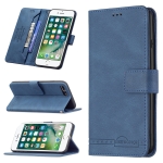 Magnetic Clasp RFID Blocking Anti-Theft Leather Case with Holder & Card Slots & Wallet For iPhone 7 Plus / 8 Plus(Blue)