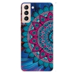For Samsung Galaxy S22+ 5G Colored Drawing Pattern High Transparent TPU Phone Protective Case(Oil Painting Flowers)