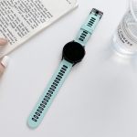 For Samsung Galaxy Watch4 40mm / 44mm Two-color Silicone Strap Watchband(Green Black)