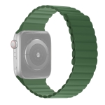 Silicone Magnetic Integrated Short Strap Watchband For Apple Watch Series 7 45mm / 6&SE&5&4 44mm / 3&2&1 42mm(Green)