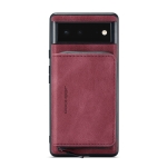 For Google Pixel 6 Pro JEEHOOD Magnetic Zipper Horizontal Flip Phone Leather Case(Red)