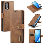 For OnePlus Nord 2 5G DG.MING Crazy Horse Texture Flip Detachable Magnetic Leather Case with Holder & Card Slots & Wallet(Brown)