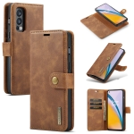 For OnePlus Nord N200 5G DG.MING Crazy Horse Texture Flip Detachable Magnetic Leather Case with Holder & Card Slots & Wallet(Brown)