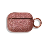 Electroplating Glitter Powder Wireless Earphone Protective Case For AirPods Pro(Rose Gold)
