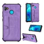 Dream Card Holder Leather Phone Case For Tecno Pop 5(Purple)