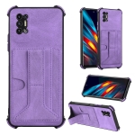 Dream Card Holder Leather Phone Case For Tecno Pova 2(Purple)