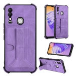 Dream Card Holder Leather Phone Case For Tecno Spark 8(Purple)