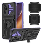 For Samsung Galaxy Note20 Ultra Armor Wristband Phone Case(Purple)