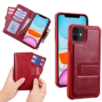 JDK-A1 Series Zipper Wallet Flip Leather Phone Case For iPhone 12 mini(Red)