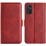 For Samsung Galaxy M52 5G Dual-side Magnetic Buckle Horizontal Flip Leather Case with Holder & Card Slots & Wallet(Red)