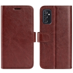For Samsung Galaxy M52 5G R64 Texture Single Horizontal Flip Protective Case with Holder & Card Slots & Wallet & Photo Frame(Brown)