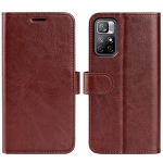 For Xiaomi Redmi Note 11 R64 Texture Single Horizontal Flip Protective Case with Holder & Card Slots & Wallet & Photo Frame(Brown)