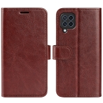 For Samsung Galaxy F22 R64 Texture Single Horizontal Flip Protective Case with Holder & Card Slots & Wallet& Photo Frame(Brown)