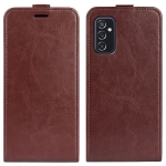 For Samsung Galaxy M52 5G R64 Texture Single Vertical Flip Leather Protective Case with Card Slots & Photo Frame(Brown)