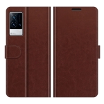 For vivo iQOO 8 R64 Texture Horizontal Flip Protective Case with Holder & Card Slots & Wallet& Photo Frame(Brown)