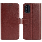 For Samsung Galaxy F52 5G R64 Texture Horizontal Flip Protective Case with Holder & Card Slots & Wallet& Photo Frame(Brown)