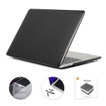 ENKAY Hat-Prince 3 in 1 Crystal Laptop Protective Case + TPU Keyboard Film + Anti-dust Plugs Set for MacBook Pro 16.2 inch A2485 2021, Version:US Version(Black)