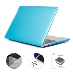 ENKAY Hat-Prince 3 in 1 Crystal Laptop Protective Case + TPU Keyboard Film + Anti-dust Plugs Set for MacBook Pro 16.2 inch A2485 2021, Version:US Version(Light Blue)