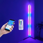 Living Room Corner Bluetooth Remote Control + Stepless Dimming LED Lamp RGB Atmosphere Floor Lamp(150cm)