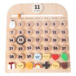 Children Room Wooden Perpetual Calendar Baby Cognitive Desktop Pendant, Spec: Plywood TC