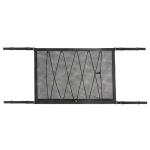 Car Ceiling Storage Net Bag Draw Rope Double-Layer Zipper Car Storage Net Pocket(80x55cm)